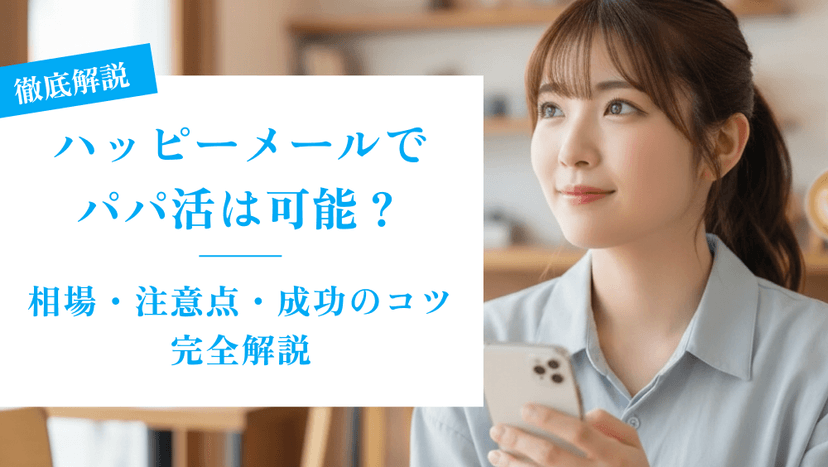 ハッピーメールでパパ活は可能？｜相場・注意点・成功のコツ完全解説